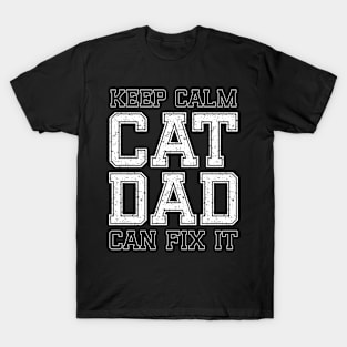 Funy Cat Dad Can Fix it, Funny Cat Dad Quotes T-Shirt